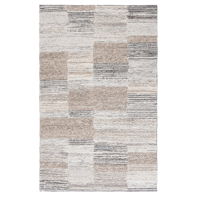 Tapis géométrique tissé à la main Wyly, Rectangle 4 pi x 6 pi