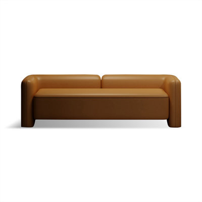 Banc rembourré orange