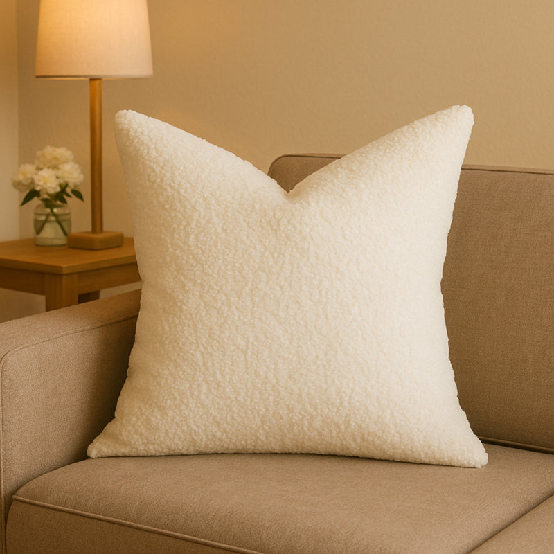 Coussin Homey, Carré 20 po, Beige