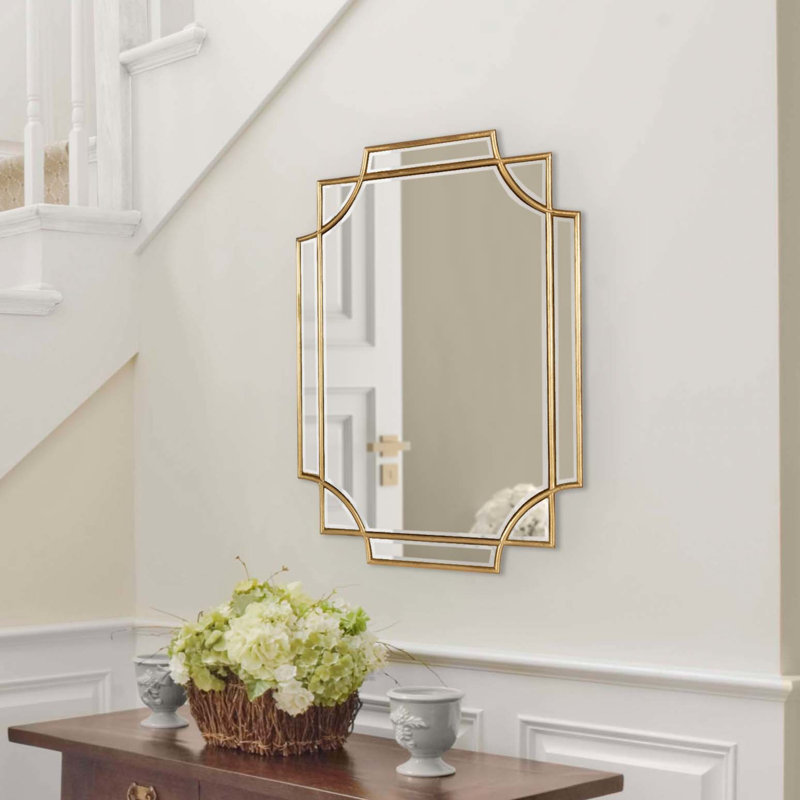 Ocilla Flat Mirror, Gold, 24" x 18"