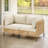 Modular Outdoor Sectional Sofa, PE Rattan Patio Conversation Set, All Weather Wicker Patio Furniture With Cushions
