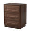 Commode 3 tiroirs en noyer foncé de 21,65 po avec rangement pour chambre à coucher et salon
