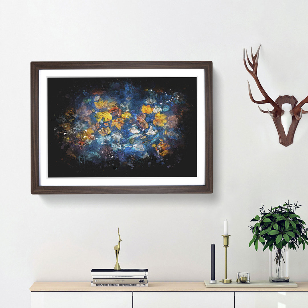 Multi Coloured Autumn Leaves - Single Picture Frame Print on MDF