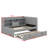 Twin Size Upholstered Daybed With Trundle, Storage Shelves, USB & Outlet-352049151
