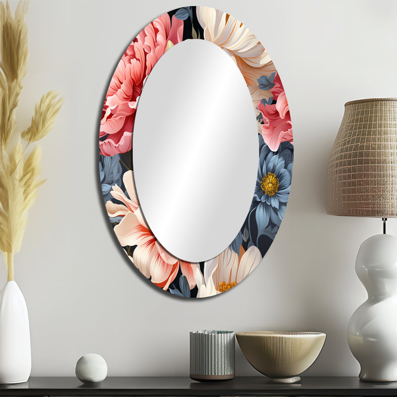 Miroir mural ovale French French, H 36 po x l 24 po