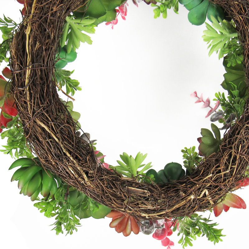 18" Mixed Succulent Wreath