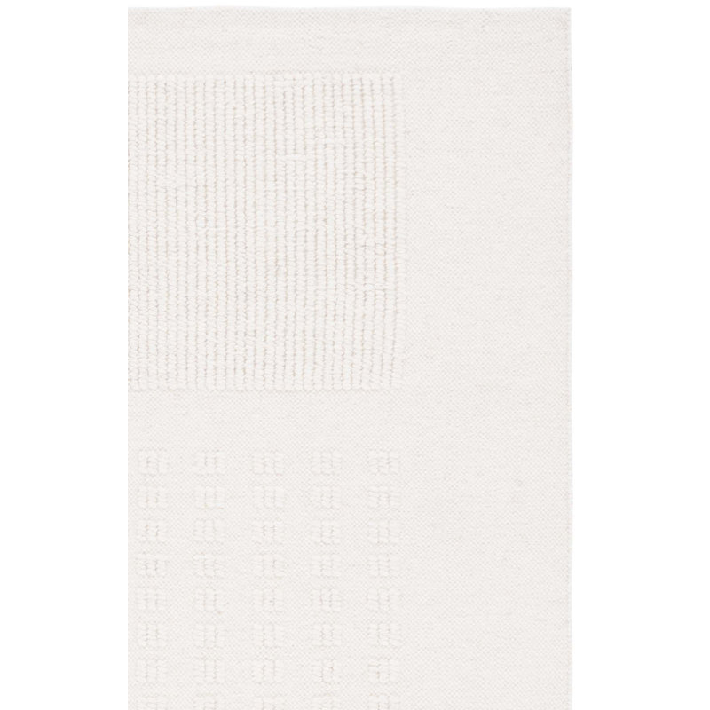 Tapis ivoire fait à la main Charvik, Carré 6 pi