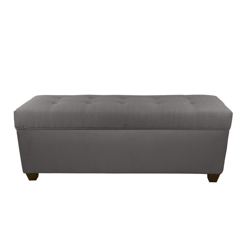 Banc de rangement pour chaussures Averi, Grand, Gris / teinte rouge