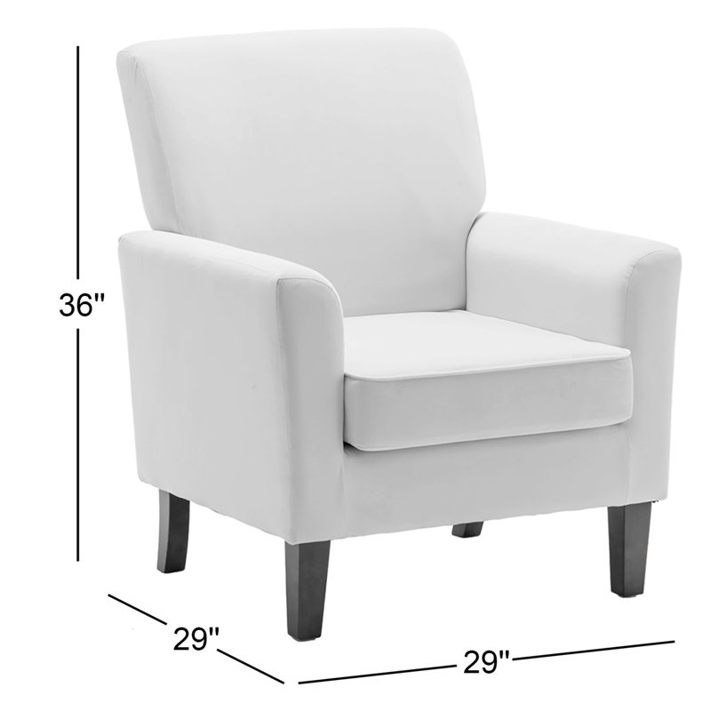 Zona Upholstered Armchair, Gray Polyester