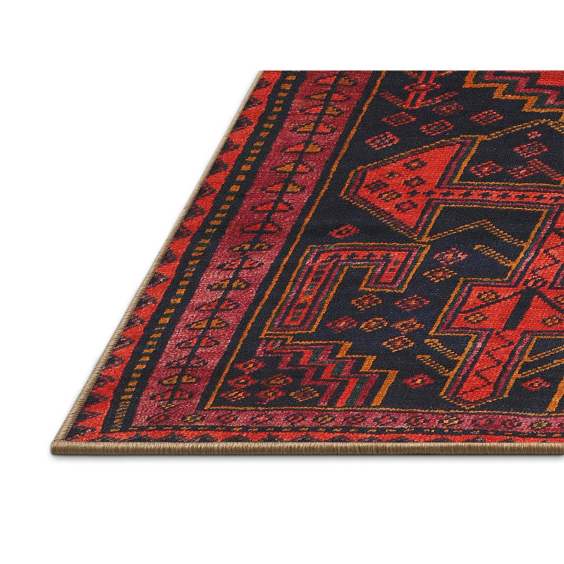 Tapis rouge à motif sud-ouest, Rectangle 7 pi x 10 pi