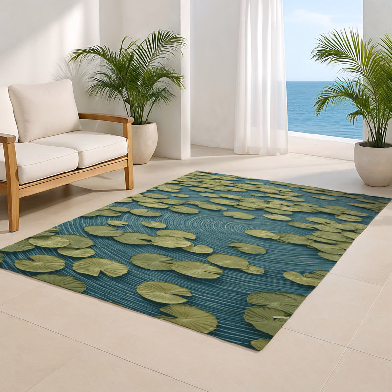 Nature Brown Indoor and Outdoor Area Rug, Rectangle 3' x 5'