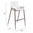 Upholstered Counter Stool with Metal Frame-807478012