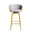 Modern Style 360° Swivel Velvet High Stools ( Of 2), Grey, Comfortable Seats, Stable Structure 2Pcs Bar Chairs, Function, Beige Thick Padding, For Daily Use, Suitable Various Uses-1246835143