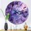 Mauve et rose, art liquide translucide - horloge murale moderne-961786133