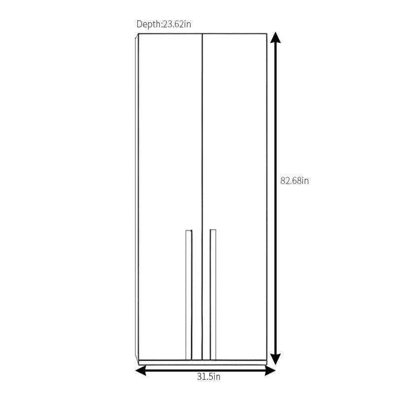 Caya, 82.68" H x 31.5" W x 23.62" D