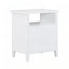 Table de chevet à 2 tiroirs avec rangement spacieux et finition élégante en nickel, parfaite pour l'organisation de la chambre à coucher.-551474514