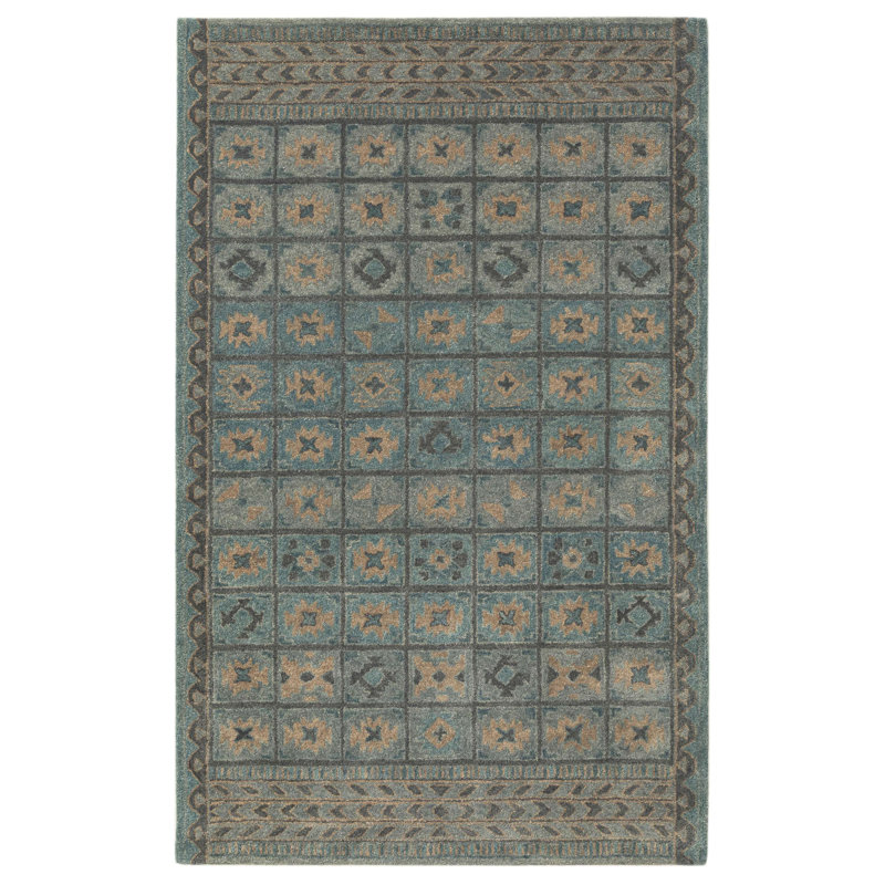 Tapis d'intérieur en laine touffeté à la main Esther, Rectangulaire 2 pi x 3 pi