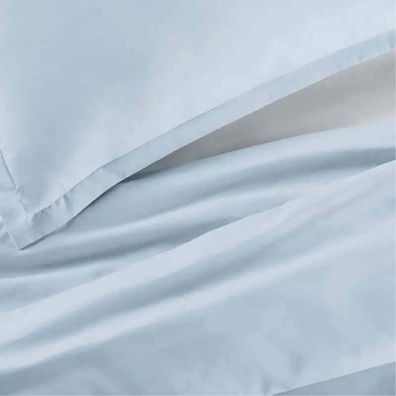 Housse de couette unie bleu clair, Housse de couette pour grand lit, Bleu pâle