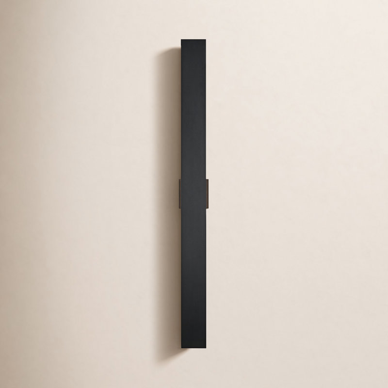 Amyris Louella 4.5 inch Outdoor Wall Sconce in Black, 48" H x 4.5" W x 2.5" D