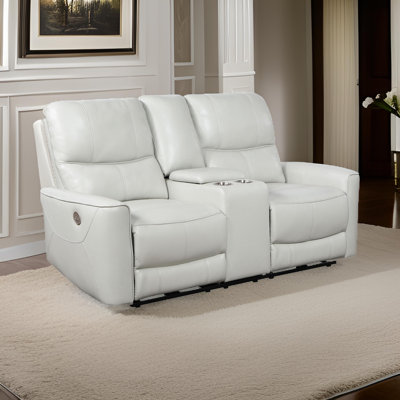 Causeuse inclinable électrique Lima, similicuir, port USB, mousse, 72 pouces