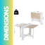 Aldolivio 103cm W Rectangle Wooden Folding Dining Table Kitchen Furniture