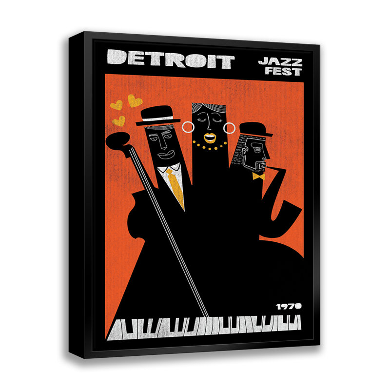 «Detroit Jazz Fest 1970 - Floater Frame», impression sur toile, L 11 po x H 14 po