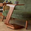 Table d'appoint moderne en forme de C 15 po avec roulettes