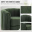 Fauteuil demi-tonneau pivotant rembourré de 37 po de large, vert-1870488452