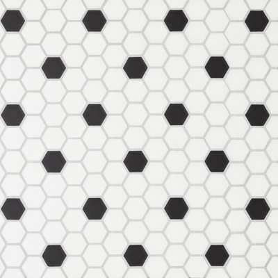 Le Cafe 1 in. x 1 in. Hexagonal Glazed Porcelain Tile