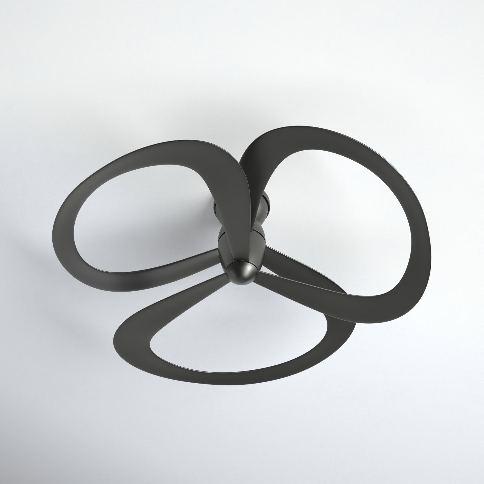 48'' 3 Blade Ceiling Fan, Black