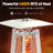 48,000 BTU Propane Standing Patio Heater with Wheels and Small Table Top Pyramid Outdoor Patio Heater-61749206
