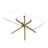 Modern 71" Rectangular Tempered Glass Dining Table with Gold X-Shape Metal Legs, Seats 6-8