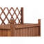 Lit de jardin surélevé avec treillis, boîte à fleurs d'extérieur en bois et support à plantes avec supports d'escalade