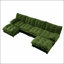 Upholstered Chenille U-Shaped Sectional with Ottoman-661809361-661809375