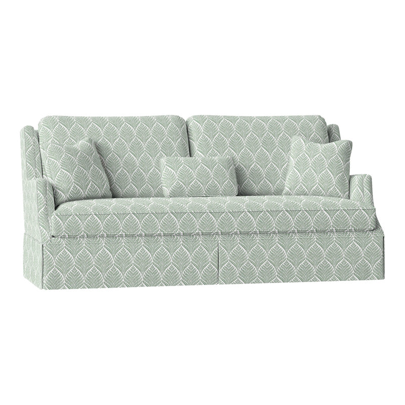 Savannah 87.5" Chenille Round Arm Sofa with Reversible Cushions, Perigold Linnaeus Spring