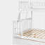 Lit simple superposé au dessus d'un lit double avec tiroirs de rangement-1297295714