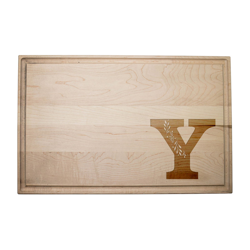 Floral Monogram - Y Cutting Board