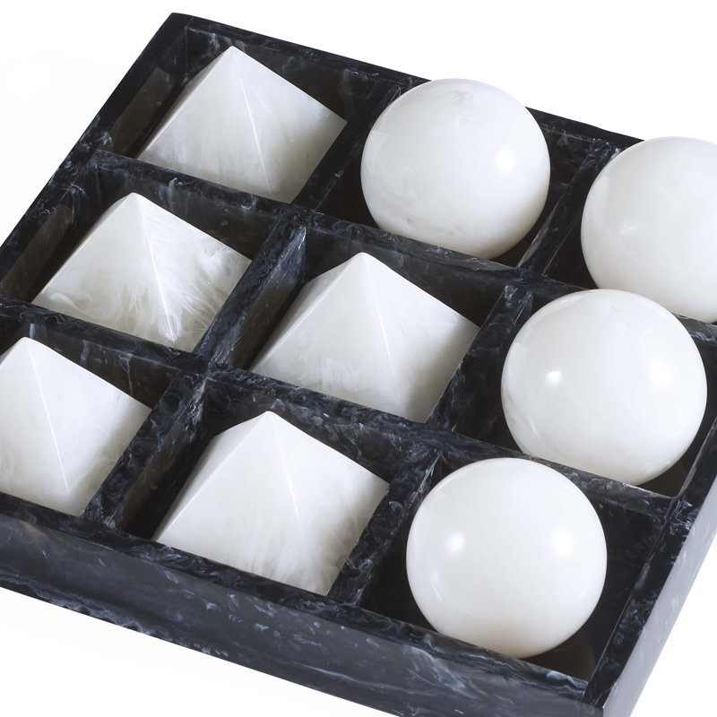 Como Black & White Tic-Tac-Toe Set