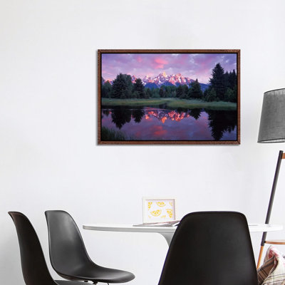 Teton Range At Sunrise, Schwabacher Landing, Grand Teton National Park, Wyoming by Tim Fitzharris - Print on Canvas