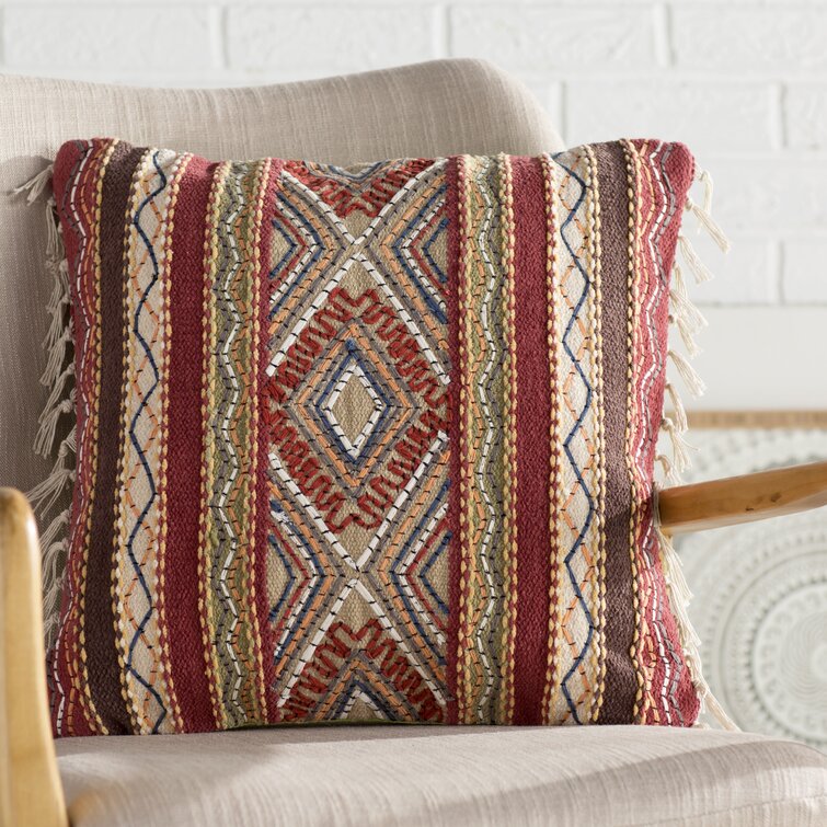 Throw Pillow Cover Western Tribal Geometric Brown Southwest Decorative  Pillow Ca