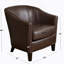 Fauteuil club en cuir reconstitué brun-1554621631