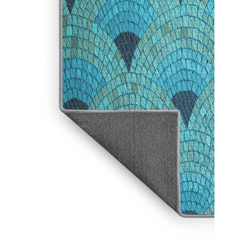 Tapis bleu clair Temperance, Rectangle 5 pi x 8 pi