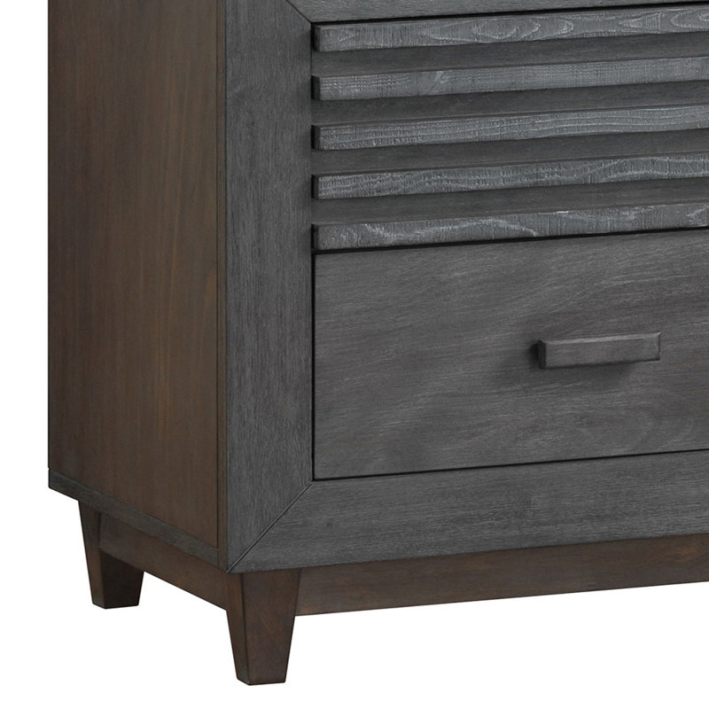 Table de chevet, brun anthracite
