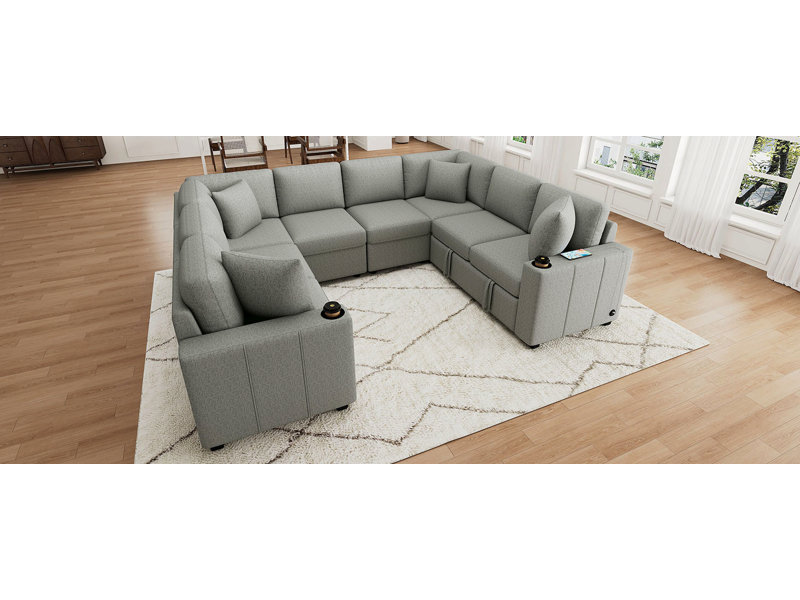 Canapé-lit convertible 108,7 po, Gris
