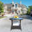 Outdoor Patio Furniture 1 Round Coffee Table With Clear Tempered Glass