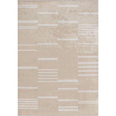 Romare Geometric Hand Loom Indoor / Outdoor Area Rug