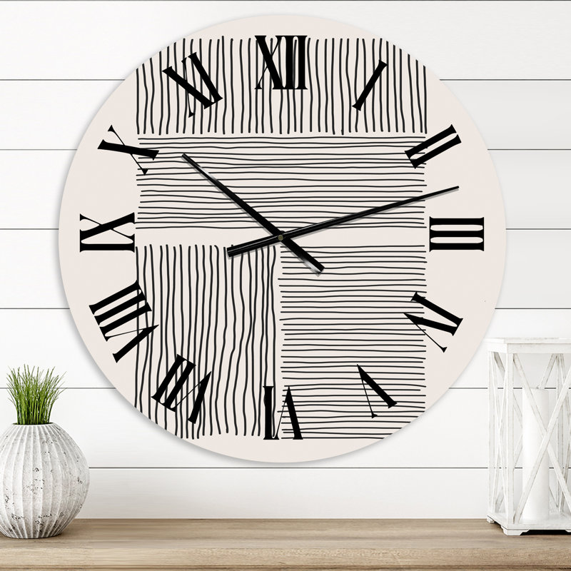 Minimal Geometric Lines and Squares IV - Modern wall clock, Small