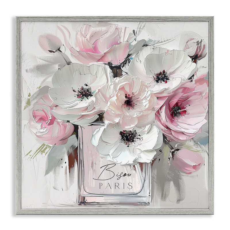 «Blush Pink Bisou Bouquet», estampe numérique, design par Annabelle Hall, H 17 po x l 17 po, Estampe numérique Farmhouse