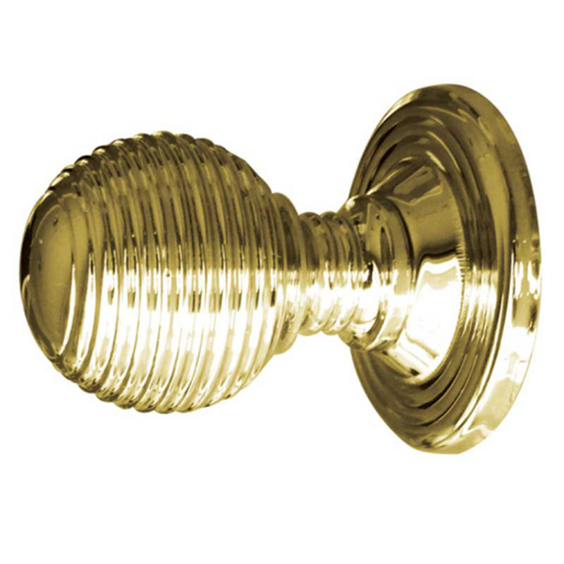 22mm Diameter Round Knob, Polished Brass