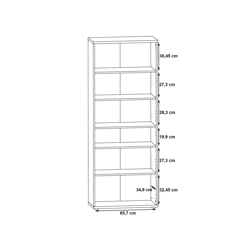 Asiye Engineered Wood Single Storage Cabinet ( 179.1cm H x 68.9cm W x 34.8cm D), White